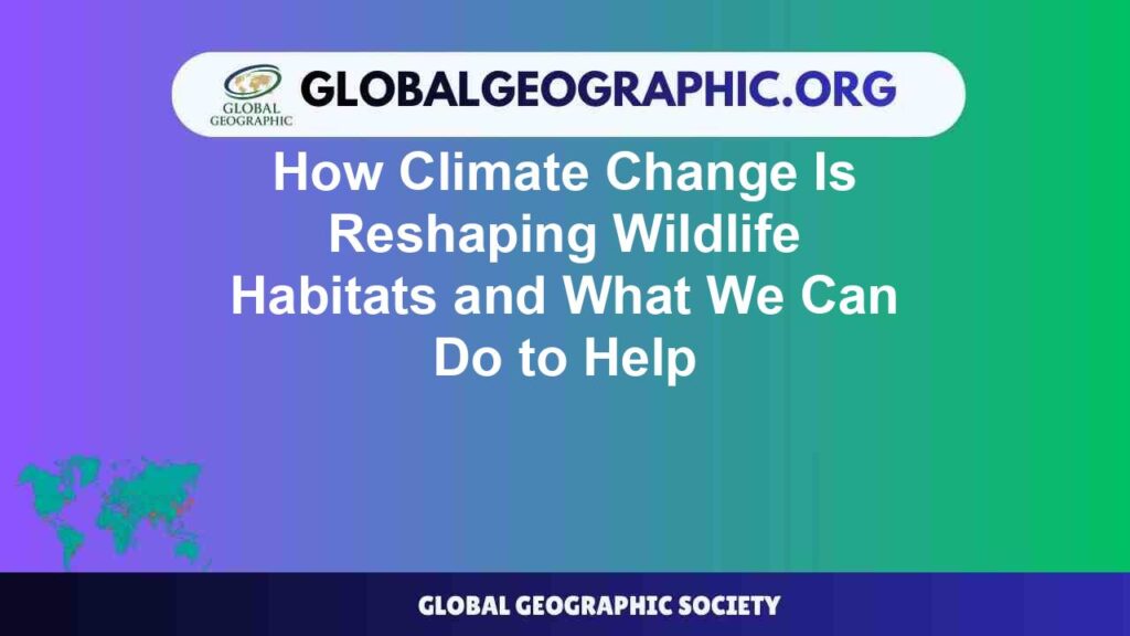 How Climate Change Is Reshaping Wildlife Habitats and What We Can Do to Help How Climate Change Is Reshaping Wildlife Habitats and What We Can Do to Help