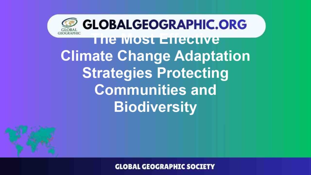 The Most Effective Climate Change Adaptation Strategies Protecting Communities and Biodiversity